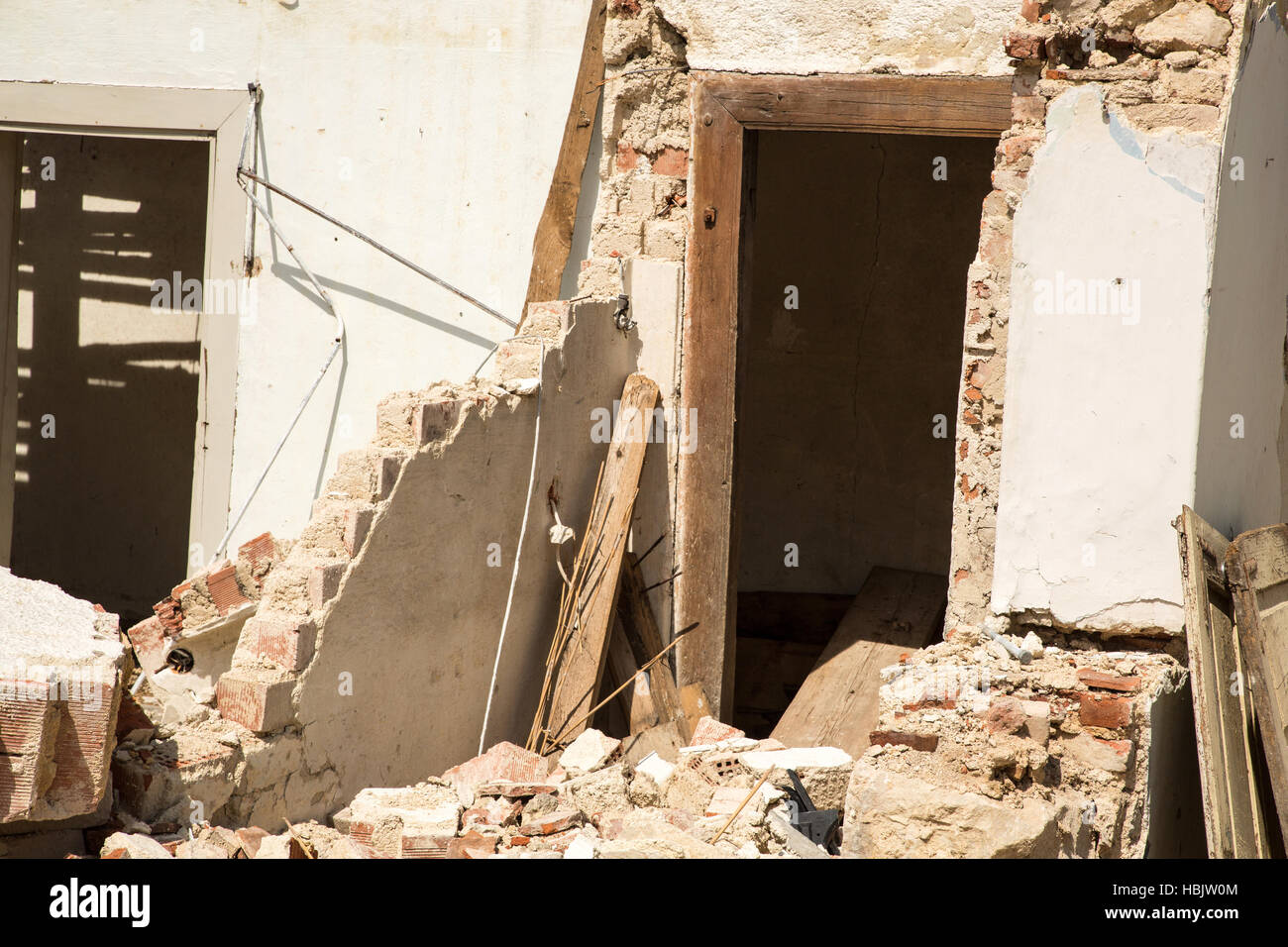 A Demolished House Stock Photo Alamy