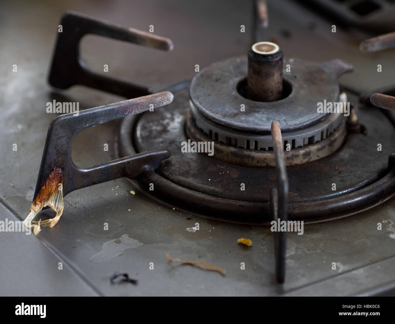 Japanese messy greasy gas stove Stock Photo Alamy