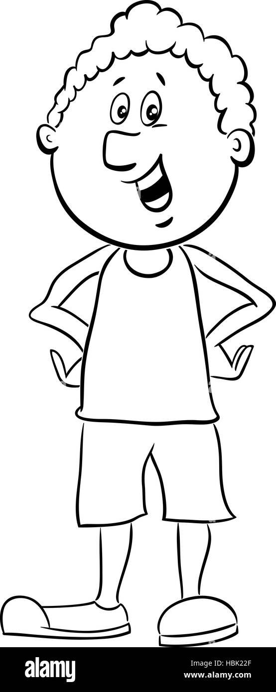 Cartoon teen boy Black and White Stock Photos & Images - Alamy