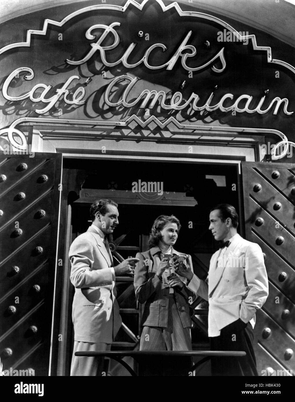 CASABLANCA, Paul Henreid, Ingrid Bergman, Humphrey Bogart, 1942 Stock