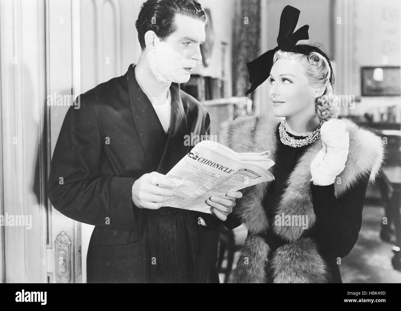 CAFE SOCIETY, from left: Fred macMurray, Madeleine Carroll, 1939 Stock ...