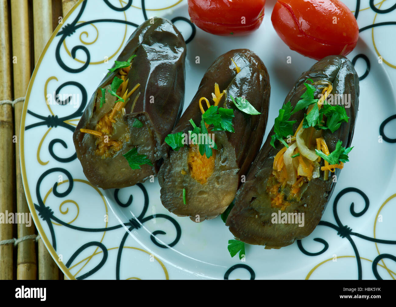 Marinated eggplant Stock Photo Alamy