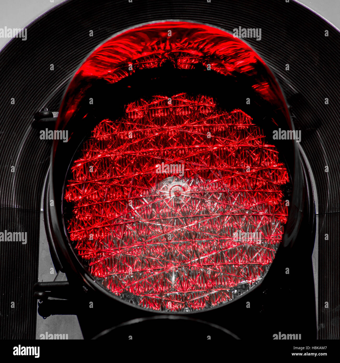 Red Traffic Light Stock Photo