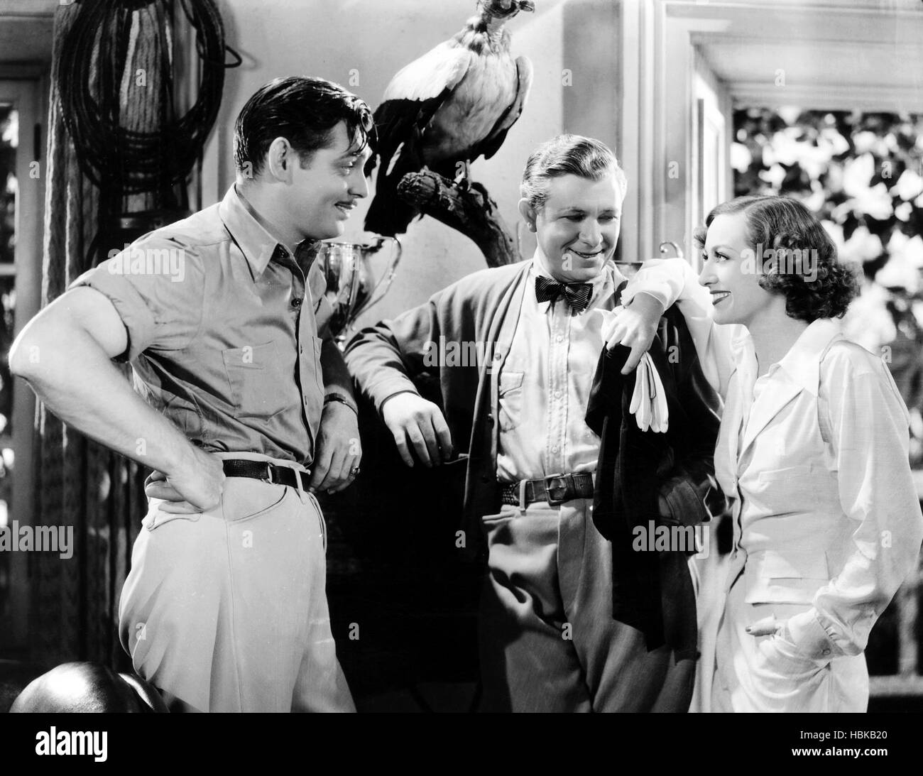 CHAINED, from left, Clark Gable, Stuart Erwin, Joan Crawford, 1934 ...