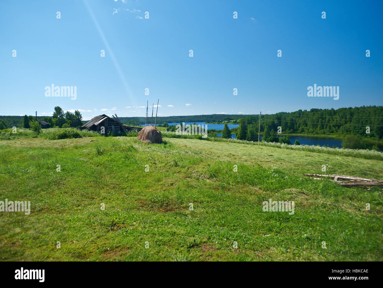 North Russian village Stock Photo - Alamy