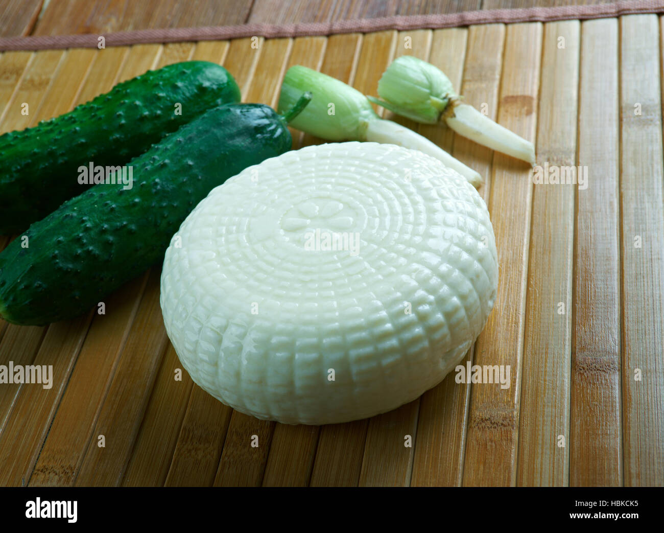 Caucasian  cheese sulguni Stock Photo