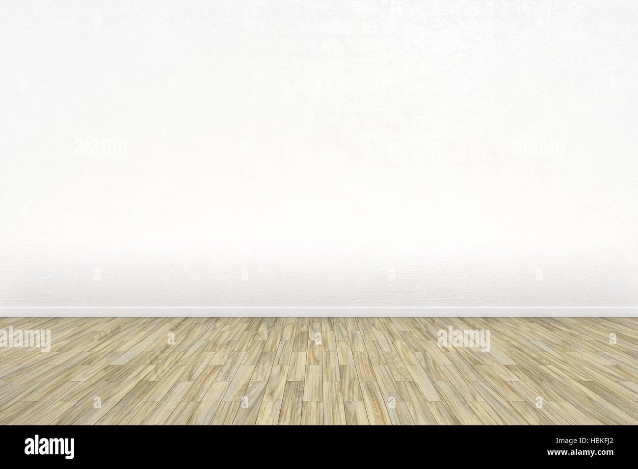 empty room with a wooden floor Stock Photo