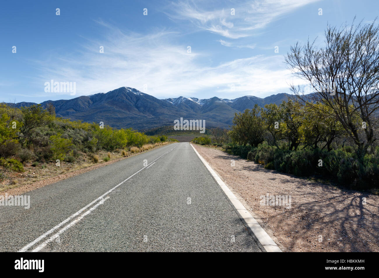 Snow - Swartberg Nature Reserve Stock Photo