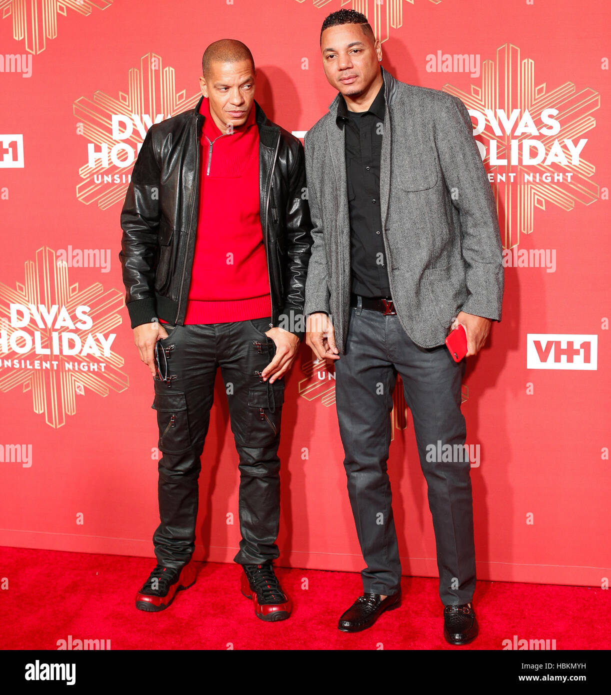 Peter Gunz and Rich Dollaz arrivals for VH1 Divas Holiday: Unsilent Night Concert, Kings Theatre, Brooklyn, NY December 2, 2016. Stock Photo