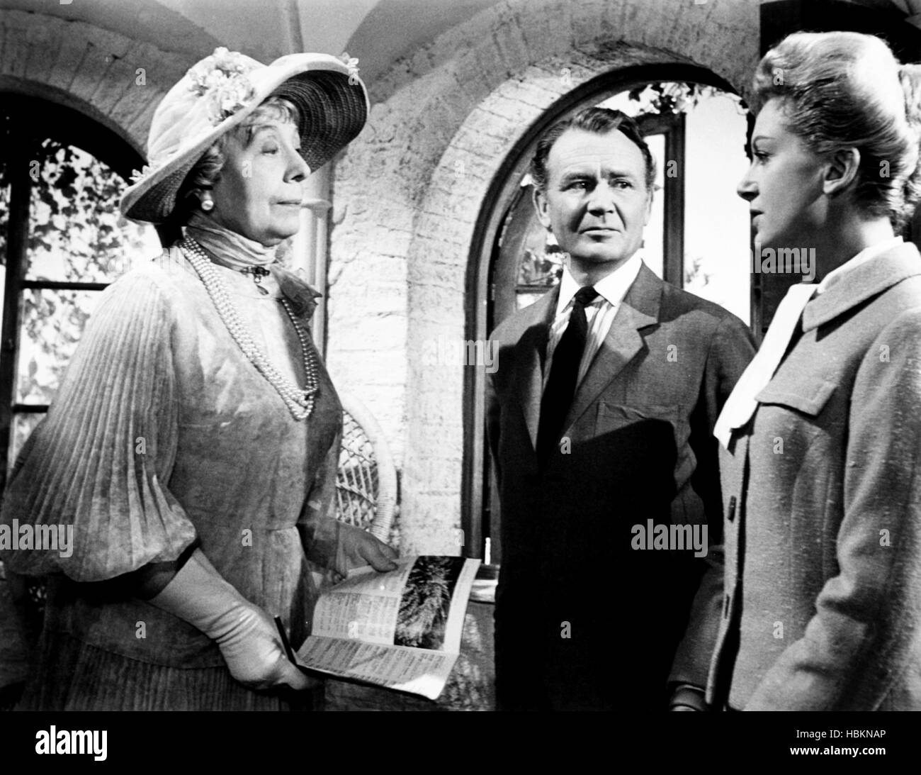 THE CHALK GARDEN, from left, Edith Evans, John Mills, Deborah Kerr