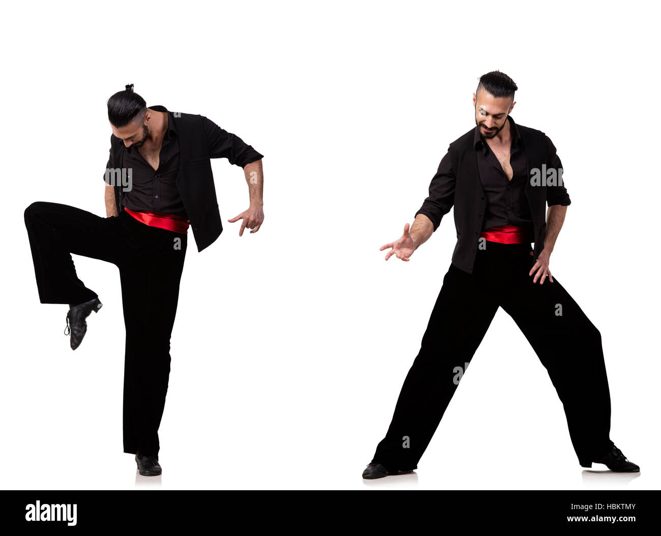 Spanish dancer in various poses on white Stock Photo Alamy