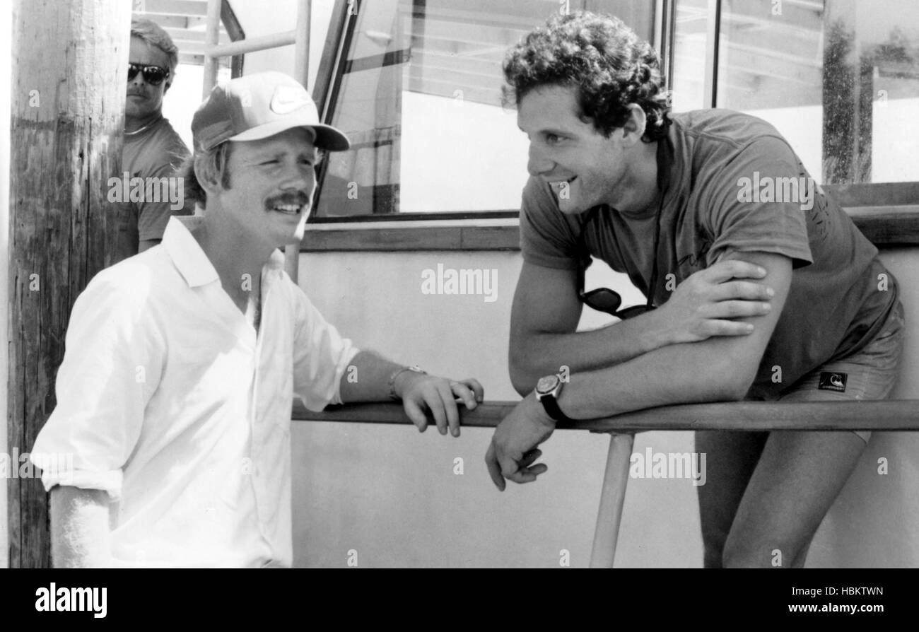 Cocoon Director Ron Howard Steve Guttenberg On Set 1985 Tm