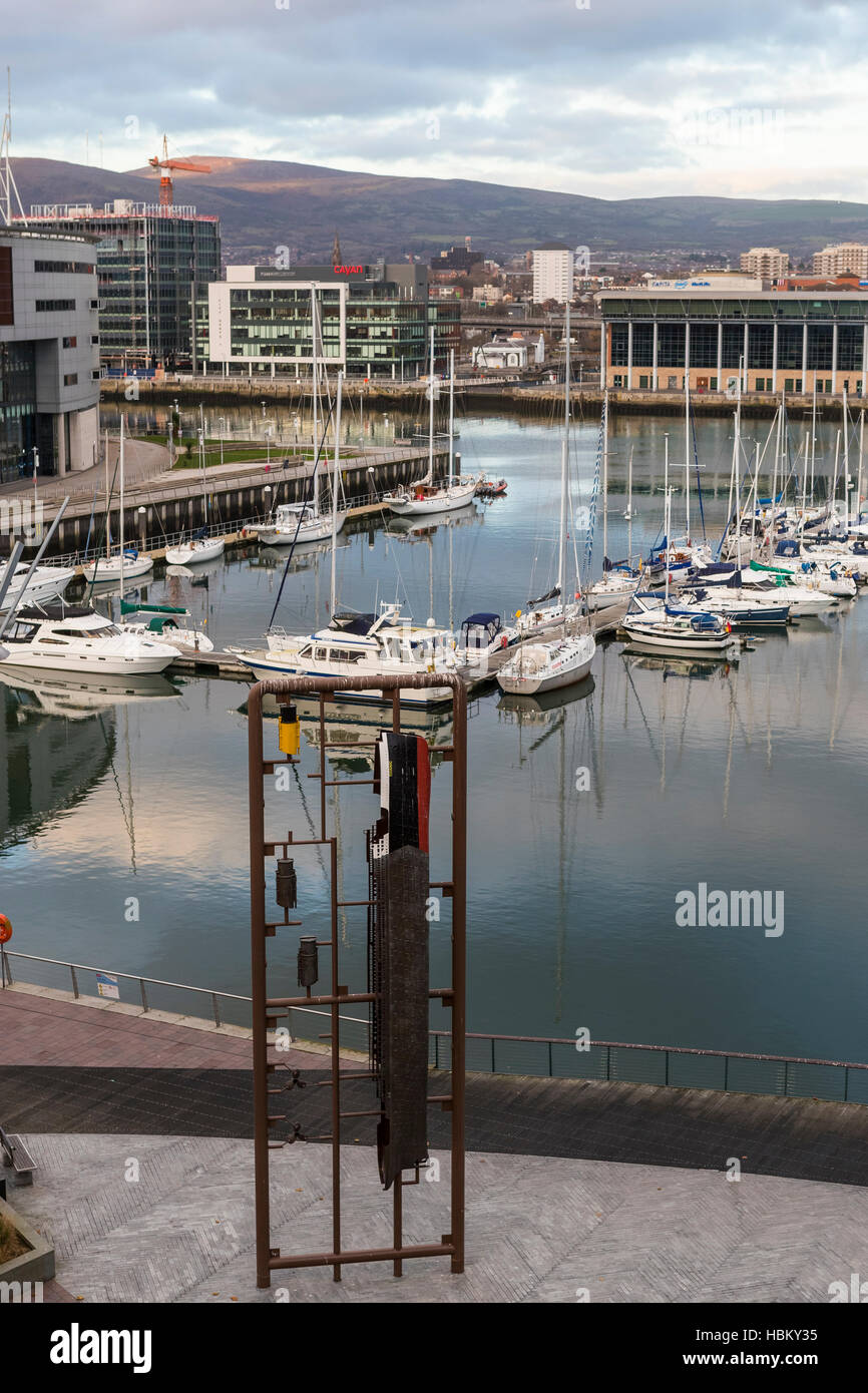Former dock basin, now a marina under The Arc apartments, Queens Road
