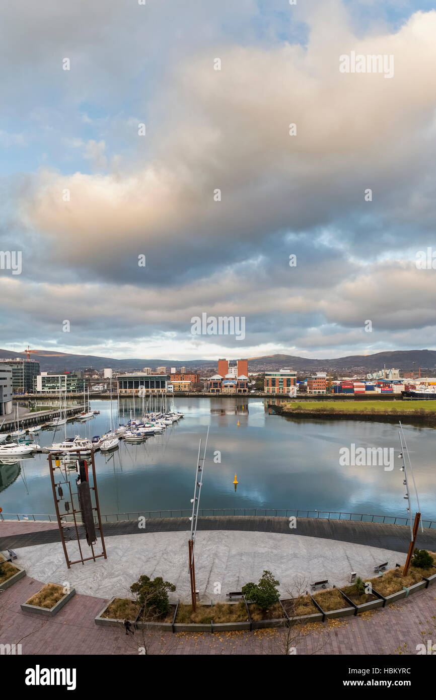 Former dock basin, now a marina under The Arc apartments, Queens Road