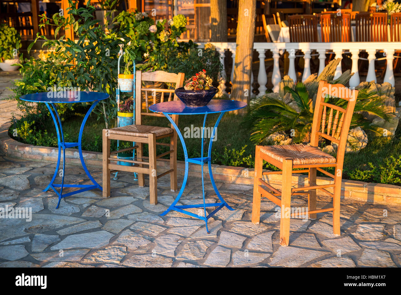 Traditional greek taverna Stock Photo - Alamy