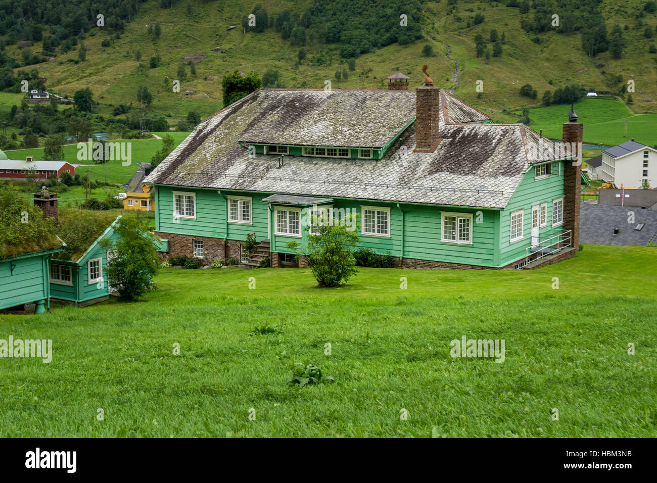 Green house in Norway Stock Photo Alamy
