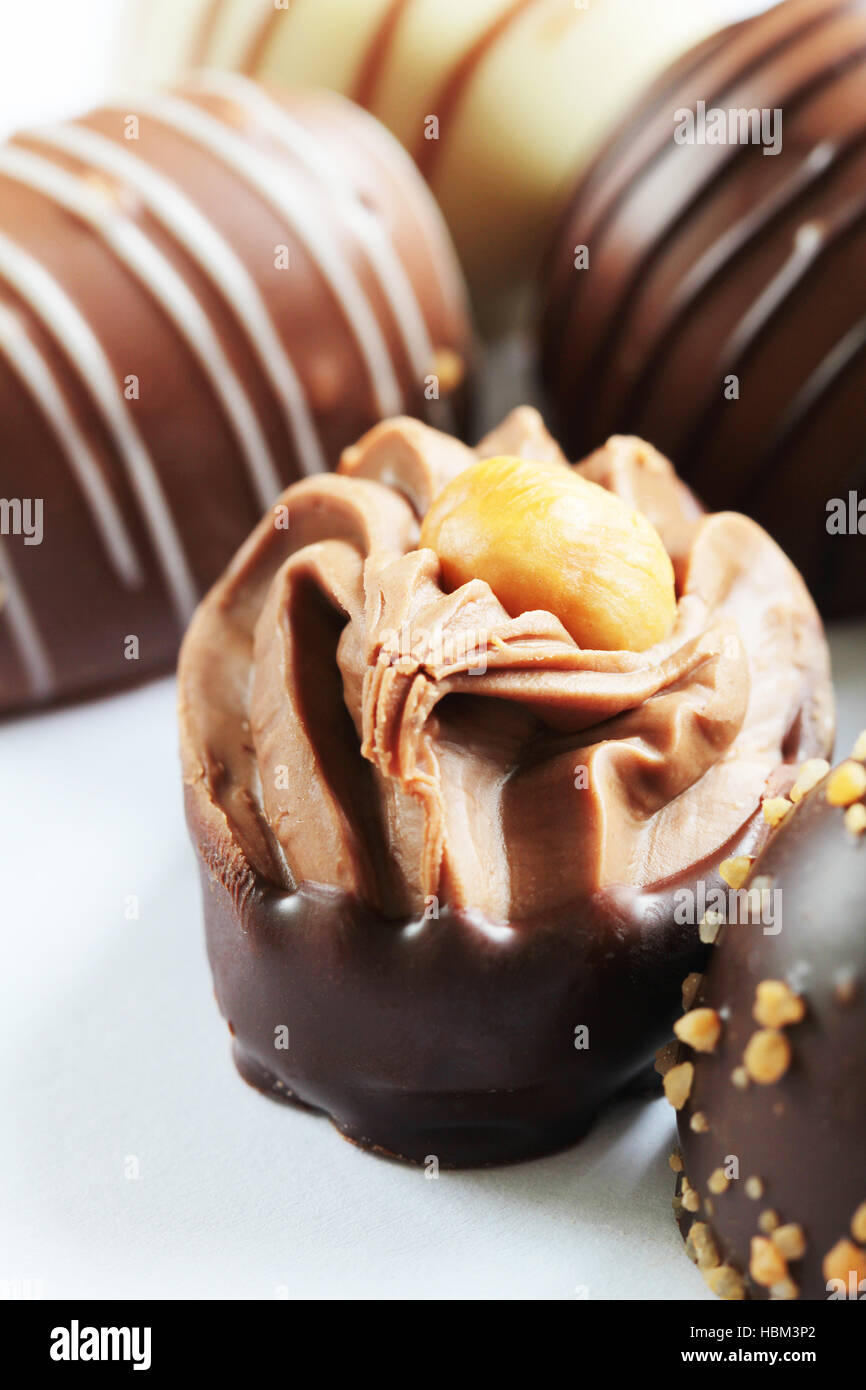 Assortment fine chocolate candies hi-res stock photography and images ...
