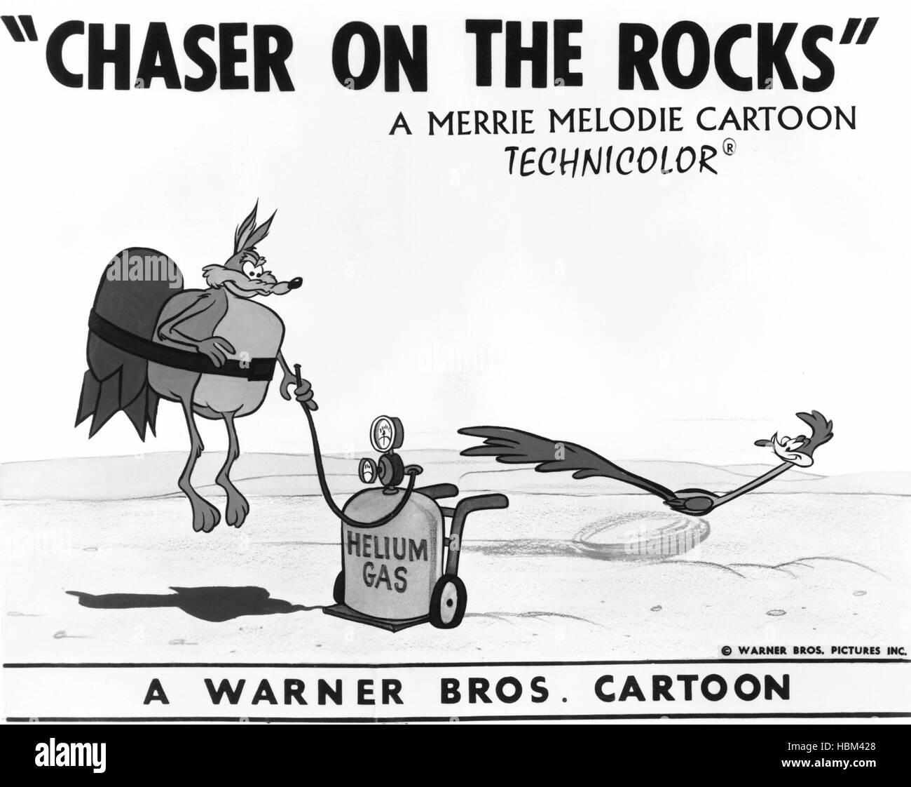 CHASER ON THE ROCKS, from left Wile E. Coyote, Road runner, 1965 Stock