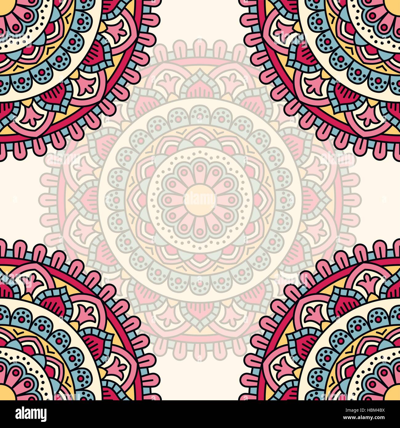 Oriental pattern with mandala Stock Vector Image & Art - Alamy