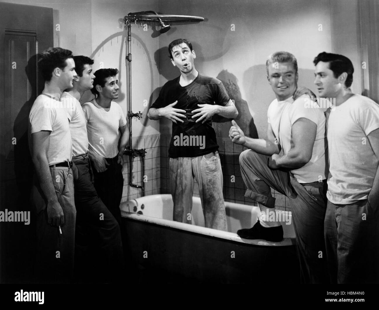 CITY ACROSS THE RIVER, from left: Peter Fernandez, Tony Curtis, Al ...