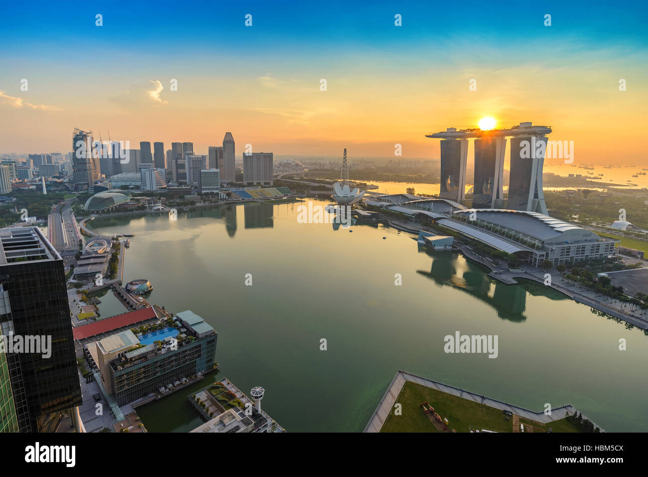 Singapore city when sunrise Stock Photo Alamy
