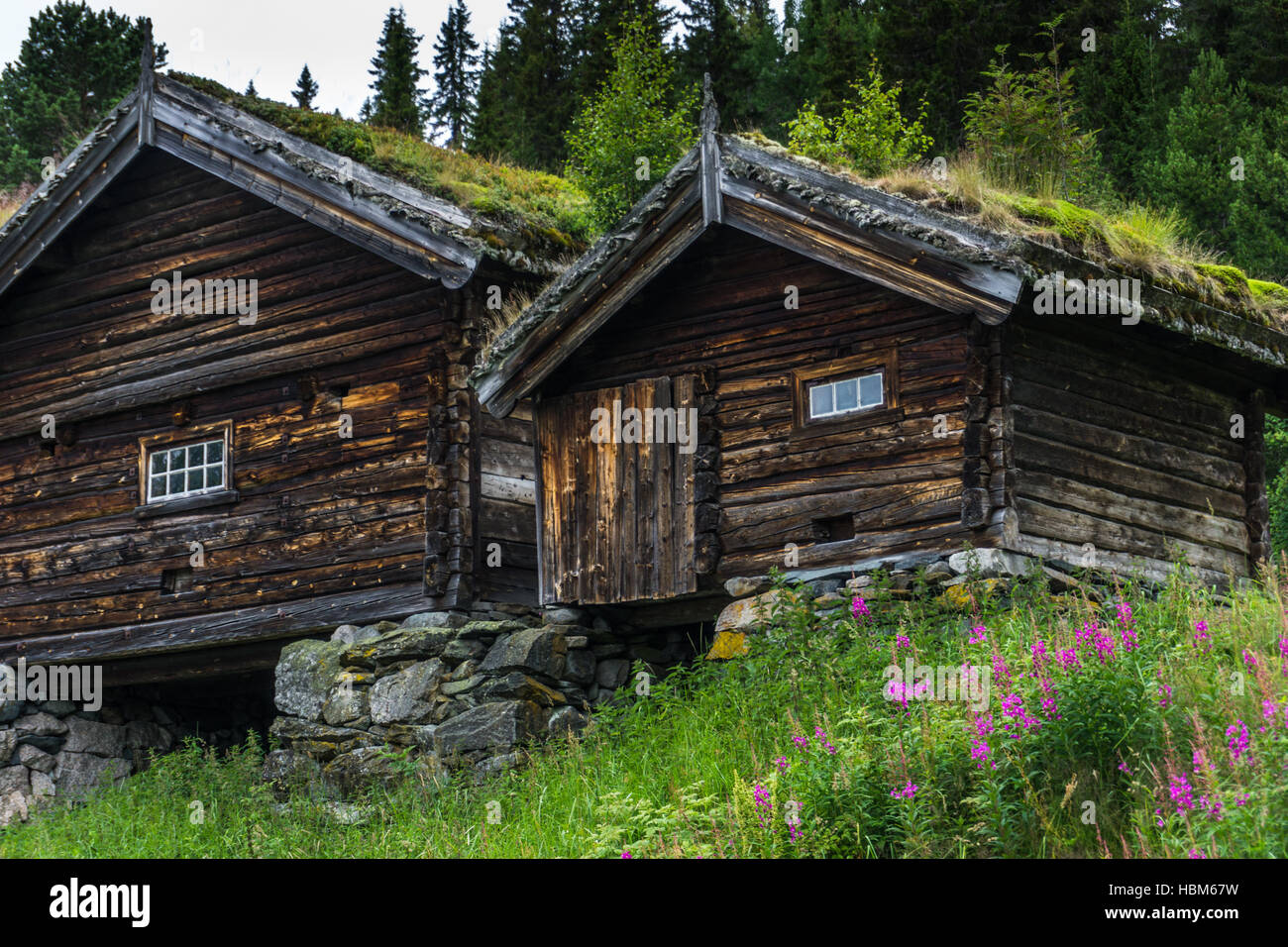 Old timber house in Norway Stock Photo Alamy