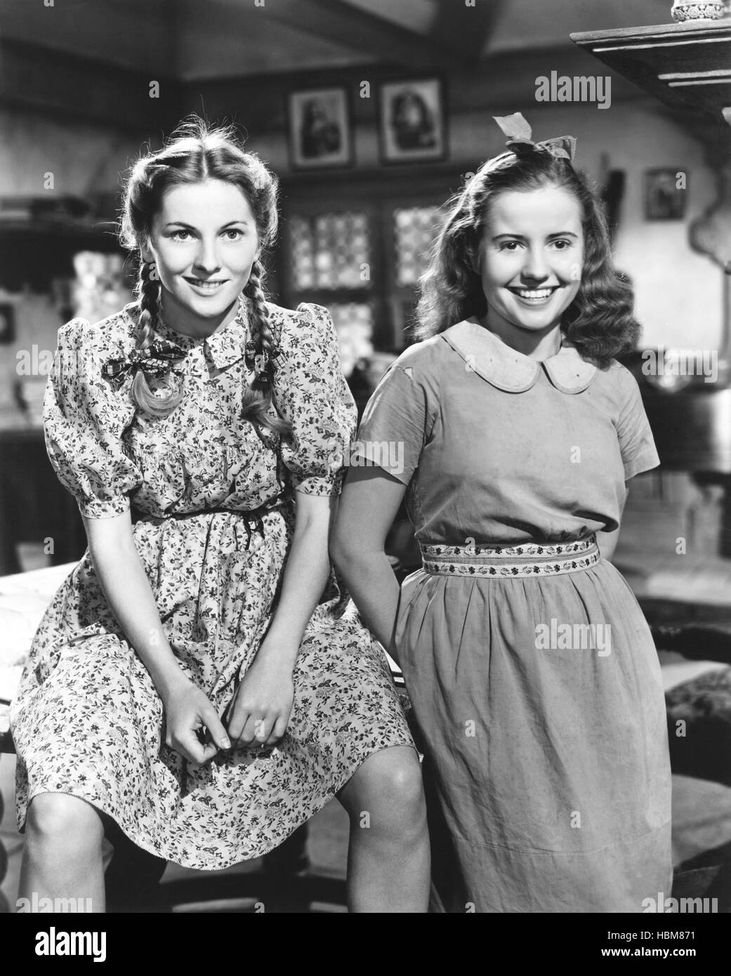 THE CONSTANT NYMPH, from left: Joan Fontaine, Joyce Reynolds, 1943 Stock Photo