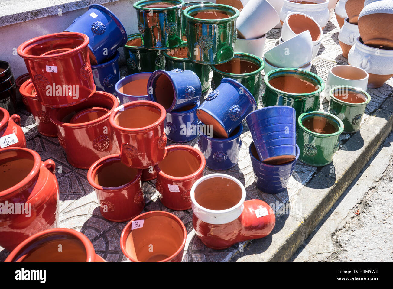 mud vessel handmade in a traditional medieval shop, crafts in Spain