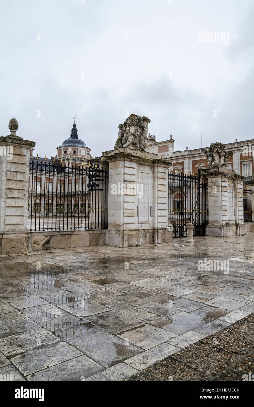 Aranjuez, world heritage, gardens of the island next to the royal palace Stock Photo