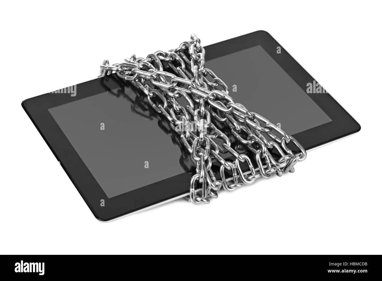Touchpad pc and chain Stock Photo Alamy