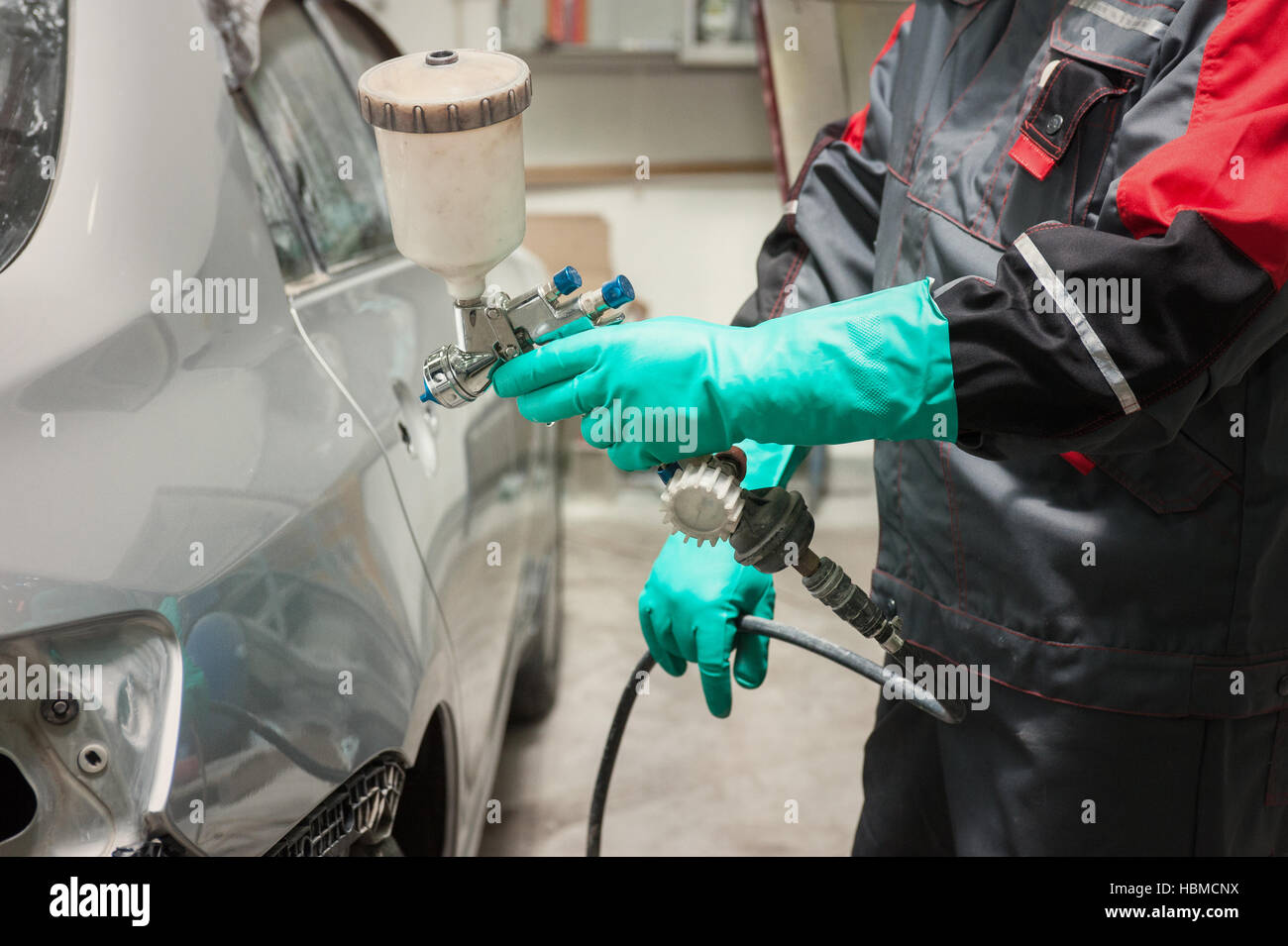 painting a car Stock Photo