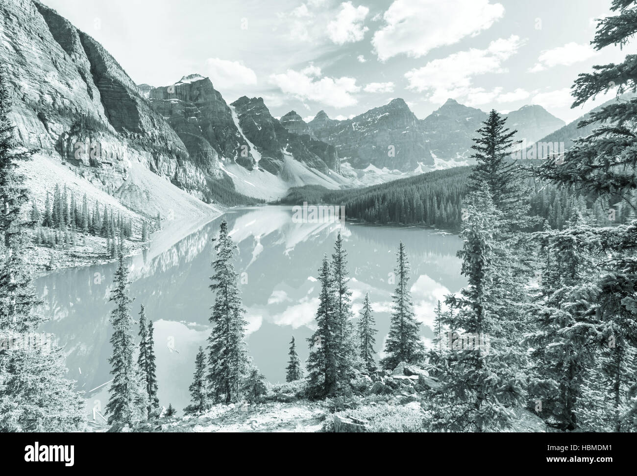 Moraine lake Stock Photo