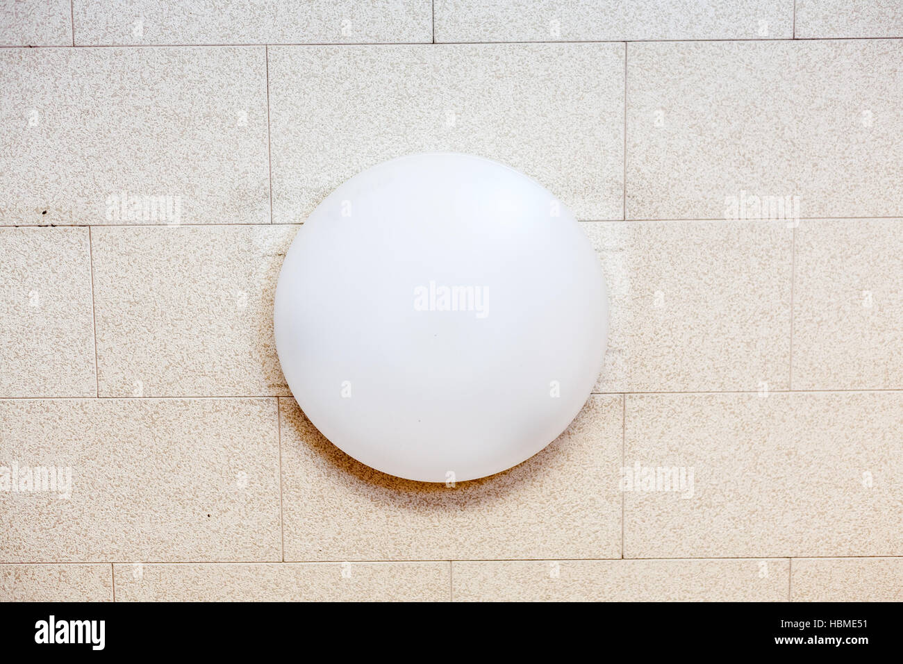 White plastic covered LED domestic ceiling light Stock Photo Alamy