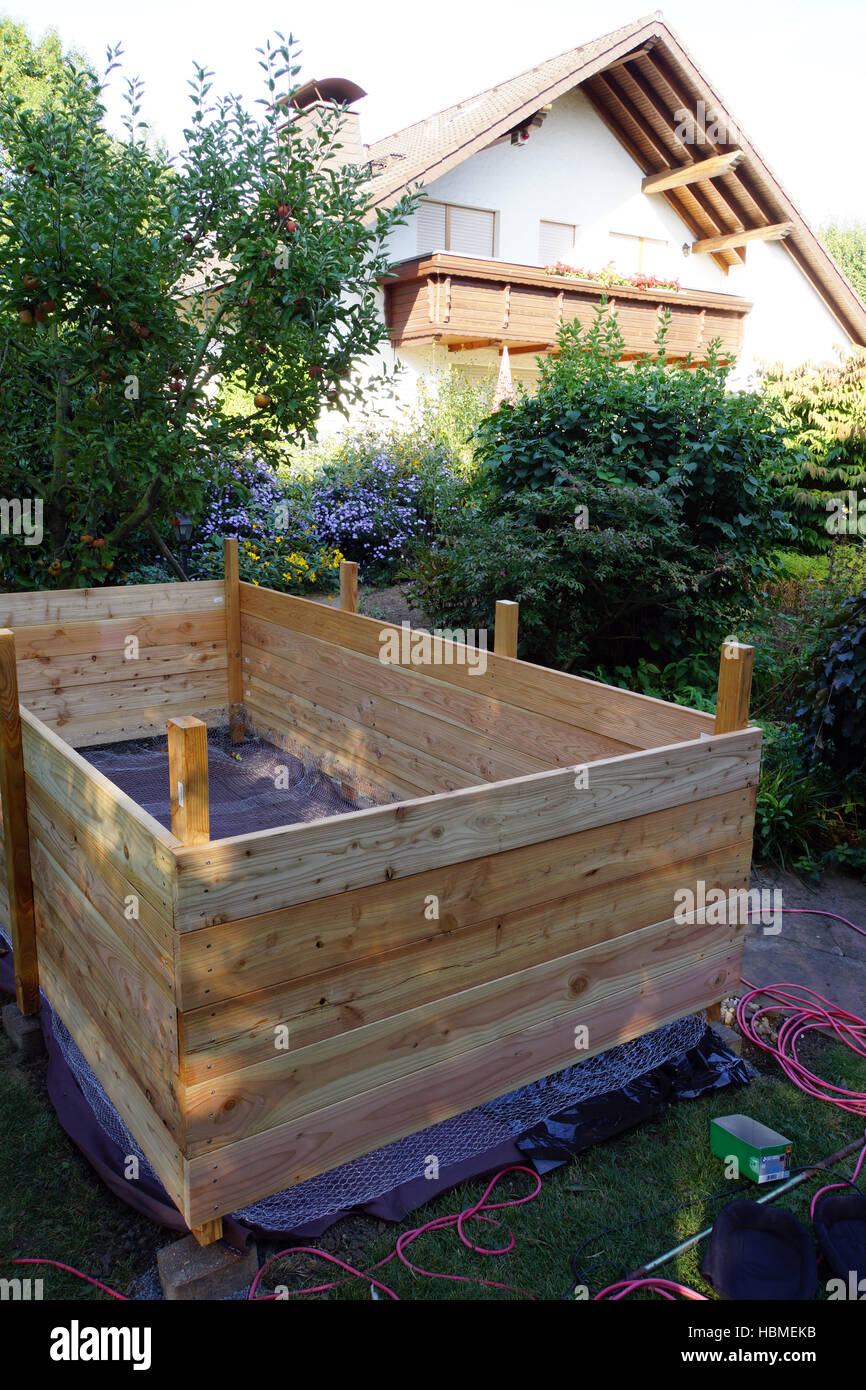 selfbuild raised bed Stock Photo Alamy