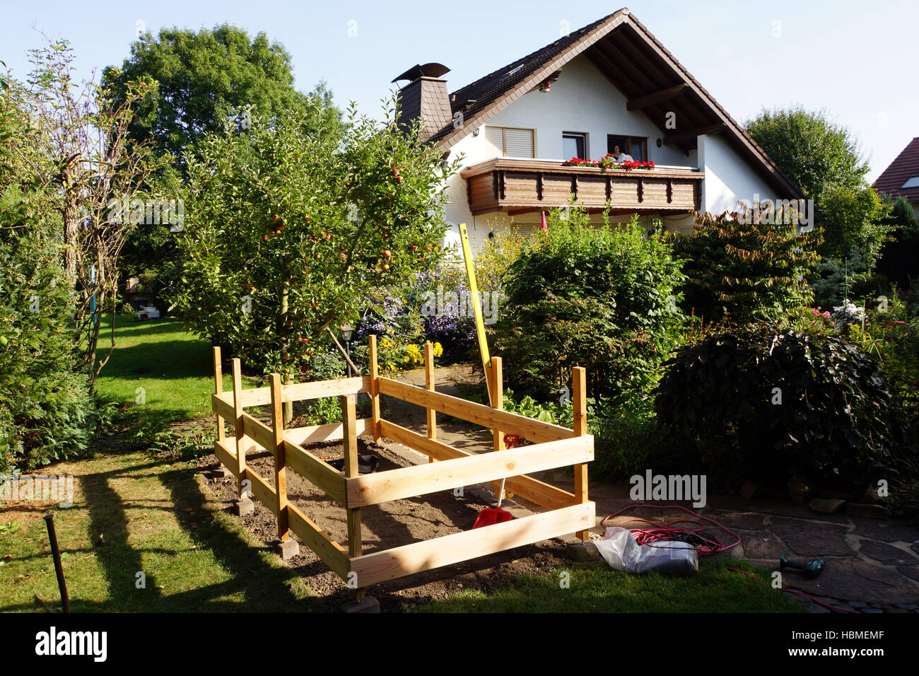 selfbuild raised bed Stock Photo Alamy