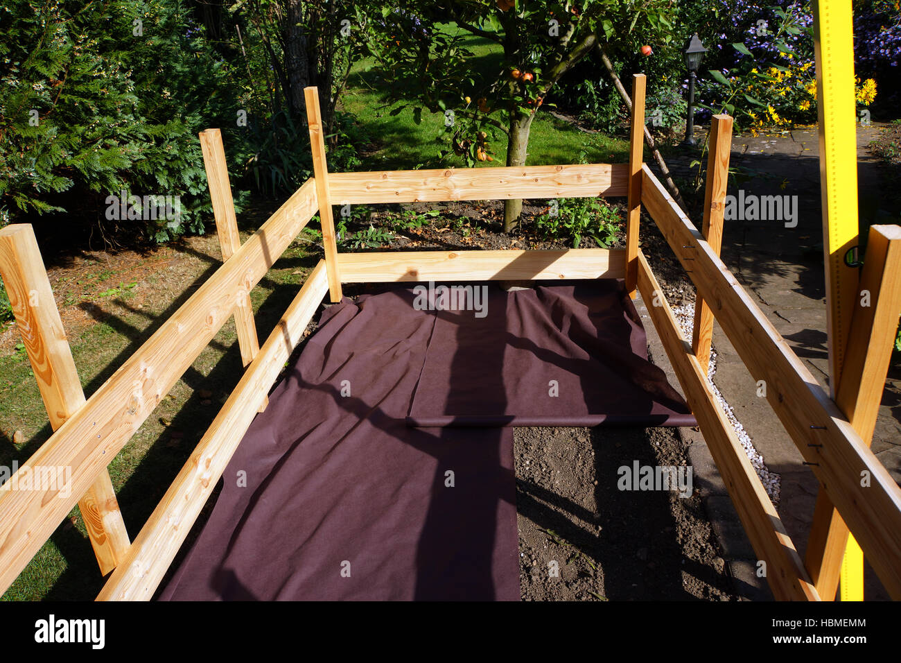 selfbuild raised bed Stock Photo Alamy