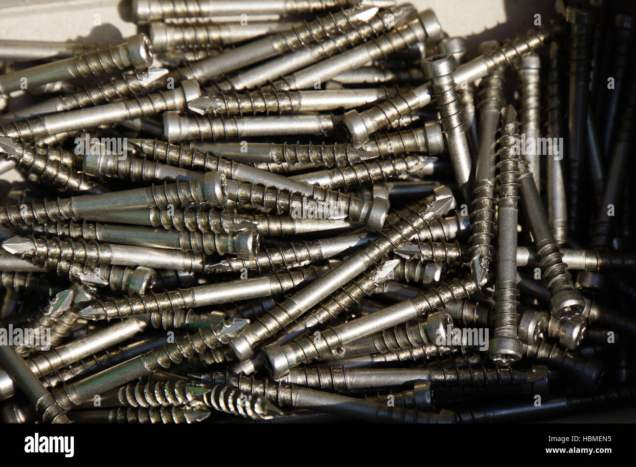 stainless screws Stock Photo