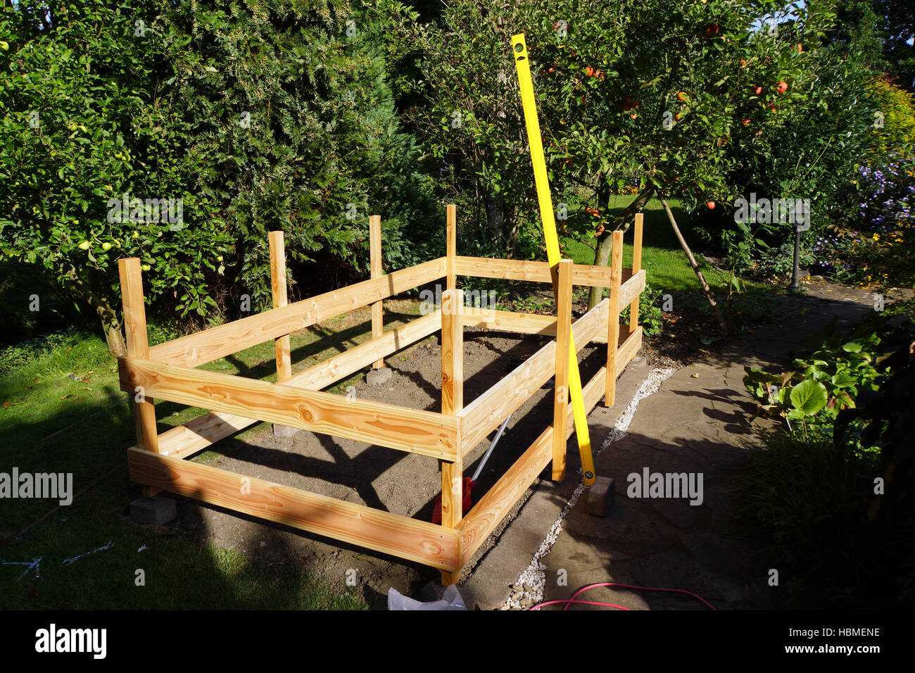 selfbuild raised bed Stock Photo Alamy