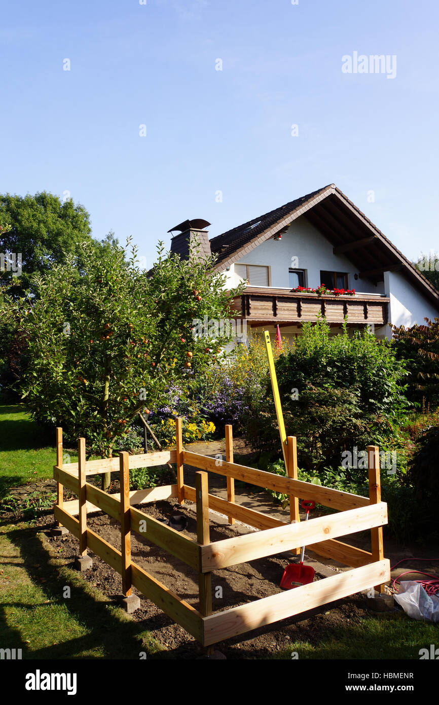 selfbuild raised bed Stock Photo Alamy