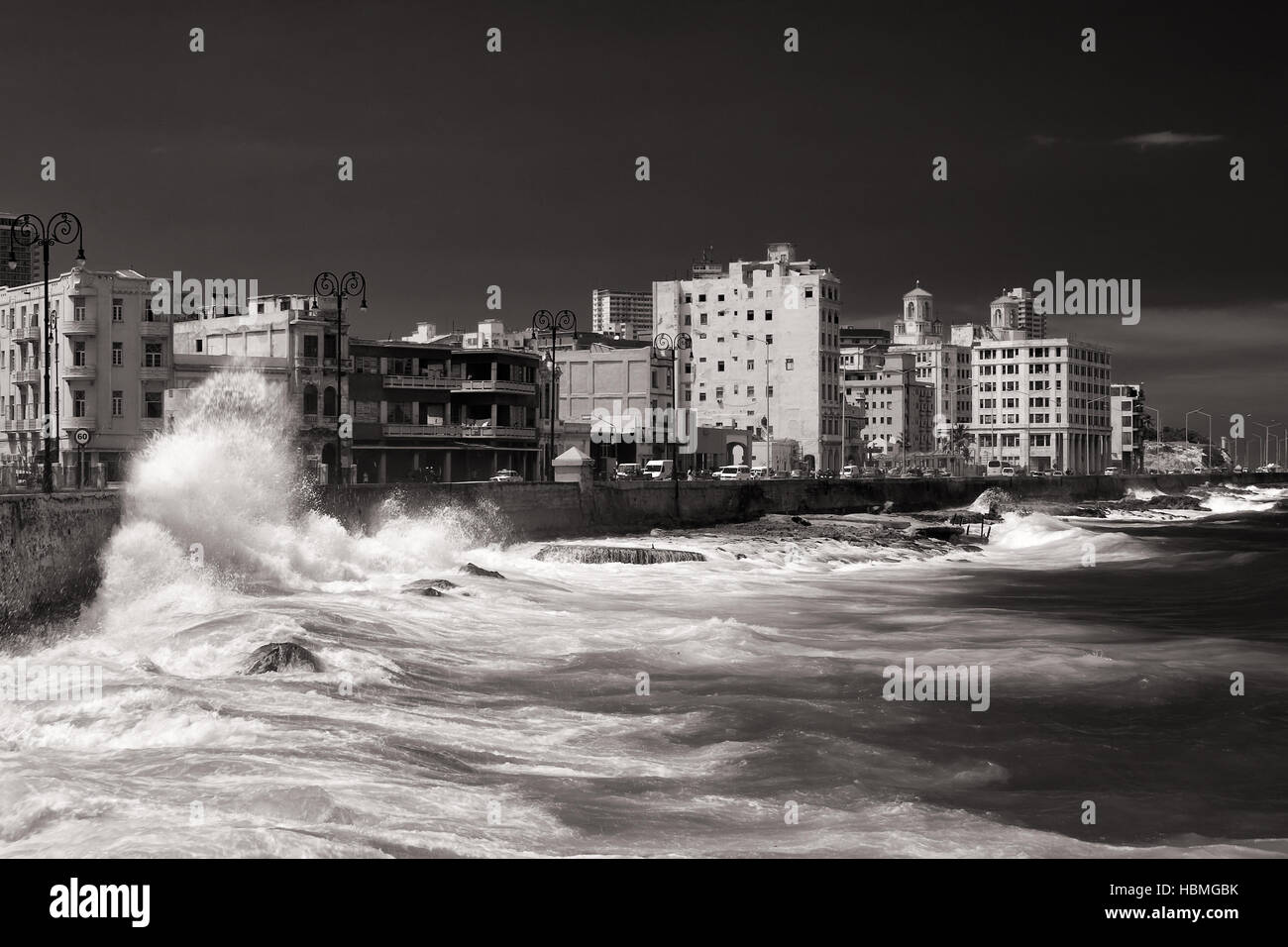 the Malecon in Havana, Cuba Stock Photo