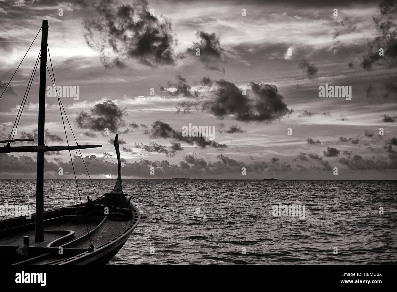 Maldivian Sunset Stock Photo