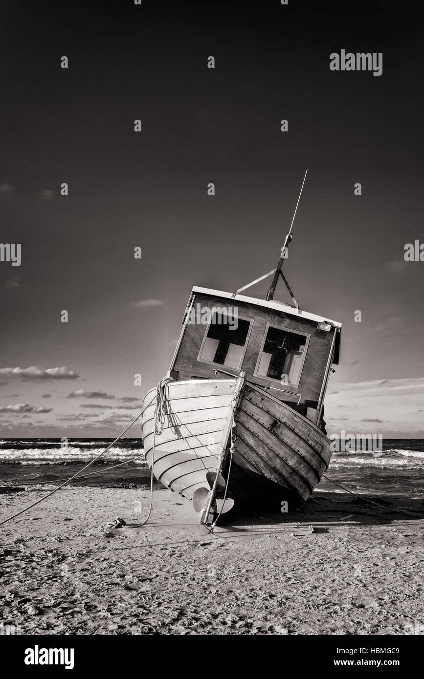 Baltic Sea Fishing Boat Stock Photo