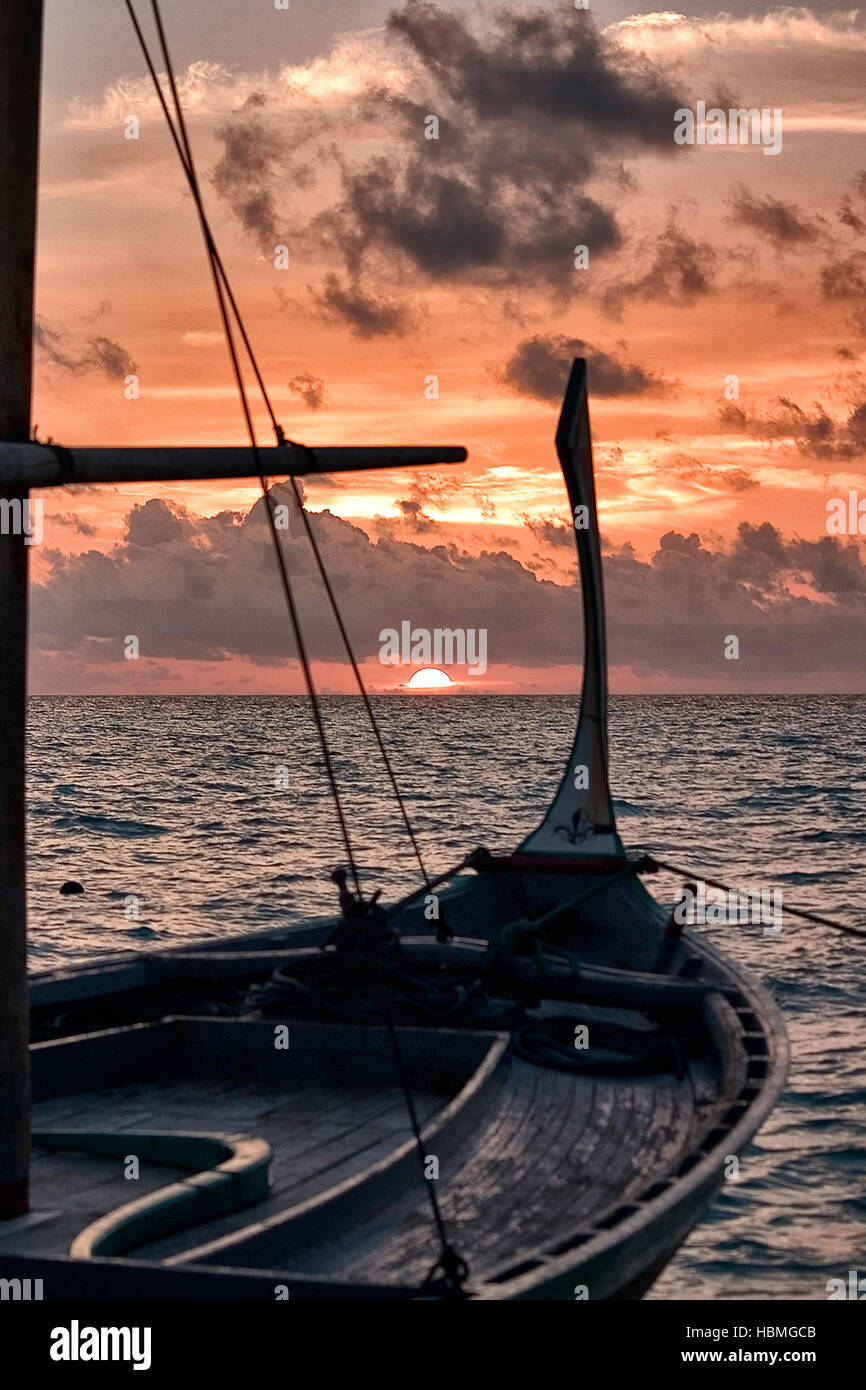 Maldivian Sunset Stock Photo