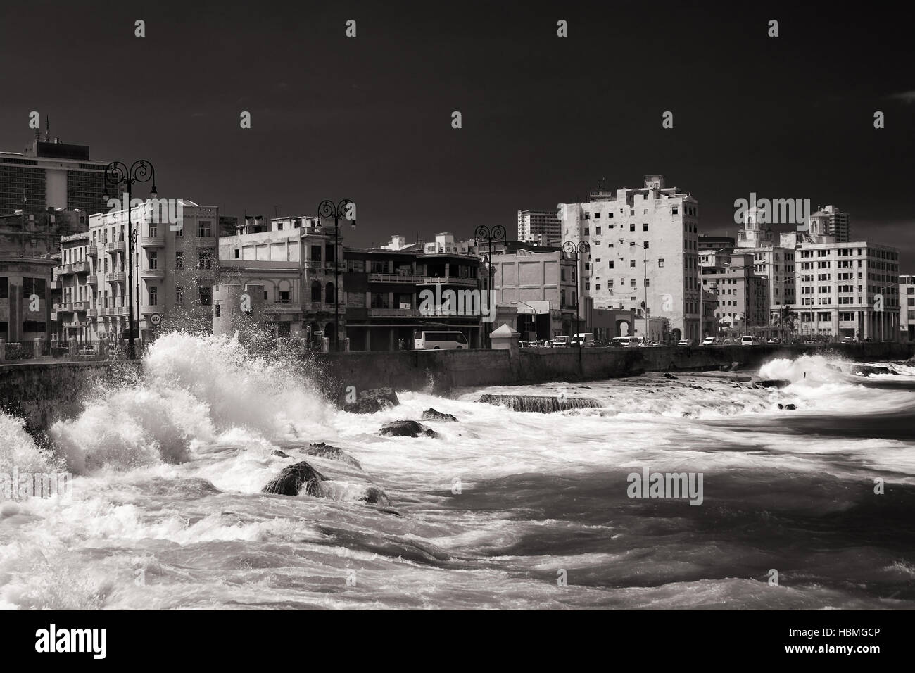 the Malecon in Havana, Cuba Stock Photo