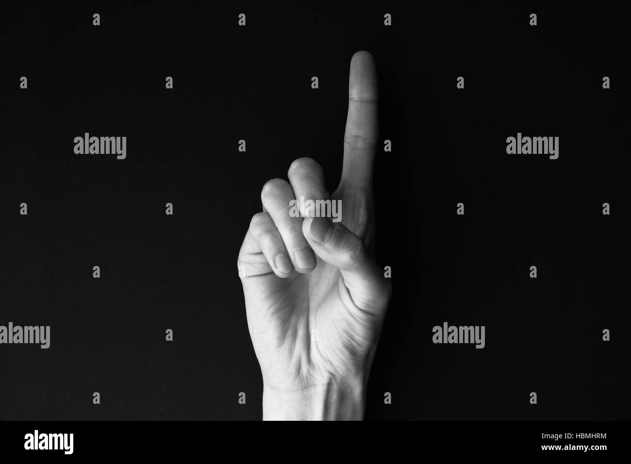 Hand sign language alphabet d hi-res stock photography and images - Alamy