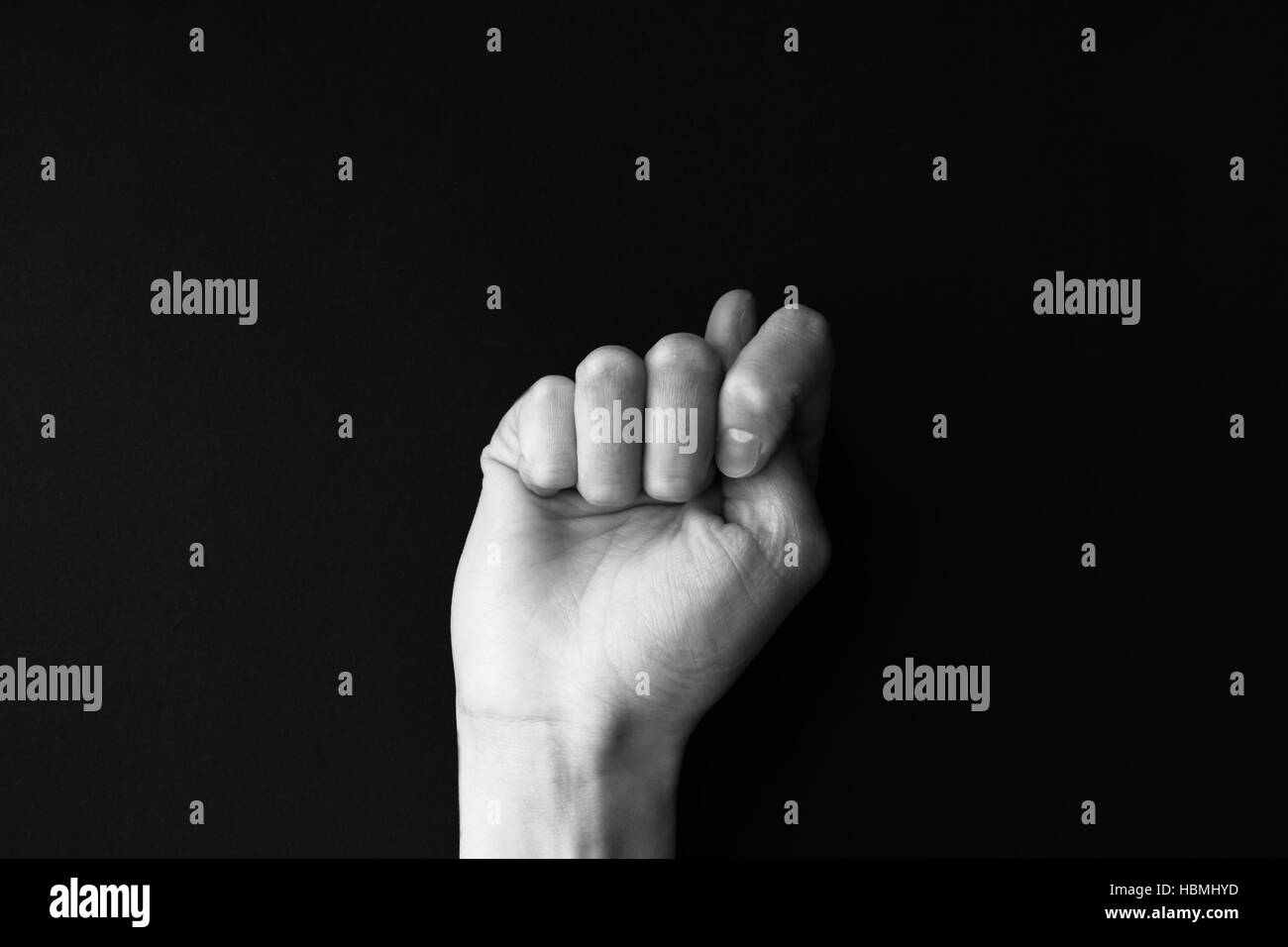Dactil alphabet T Stock Photo