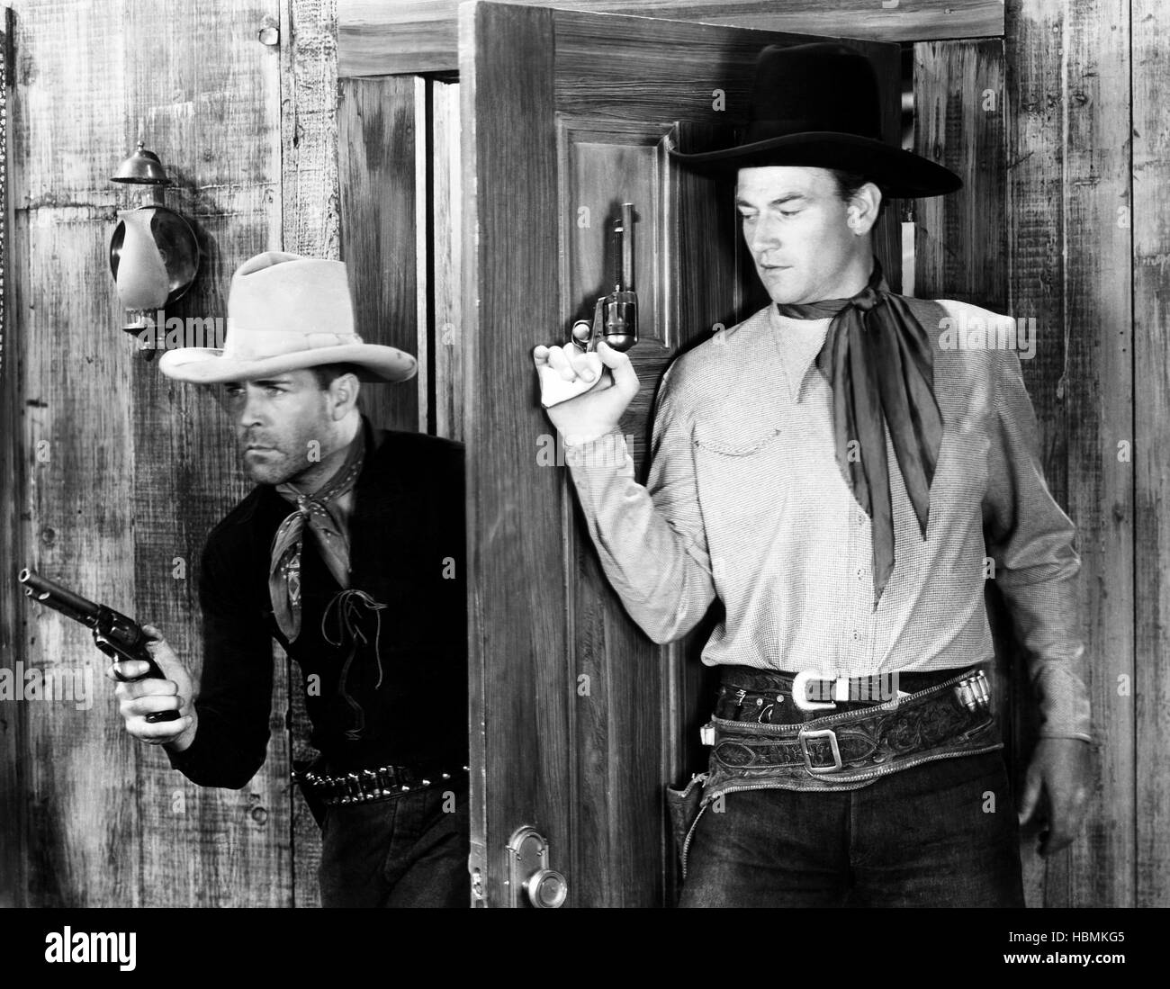 The Dawn Rider, From Left, Dennis Moore, John Wayne, 1935 Stock Photo 