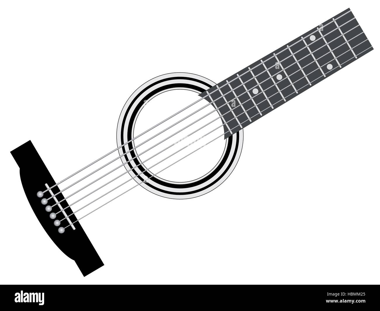 Abstract part of musical instrument - guitar - vector illustration Stock Vector