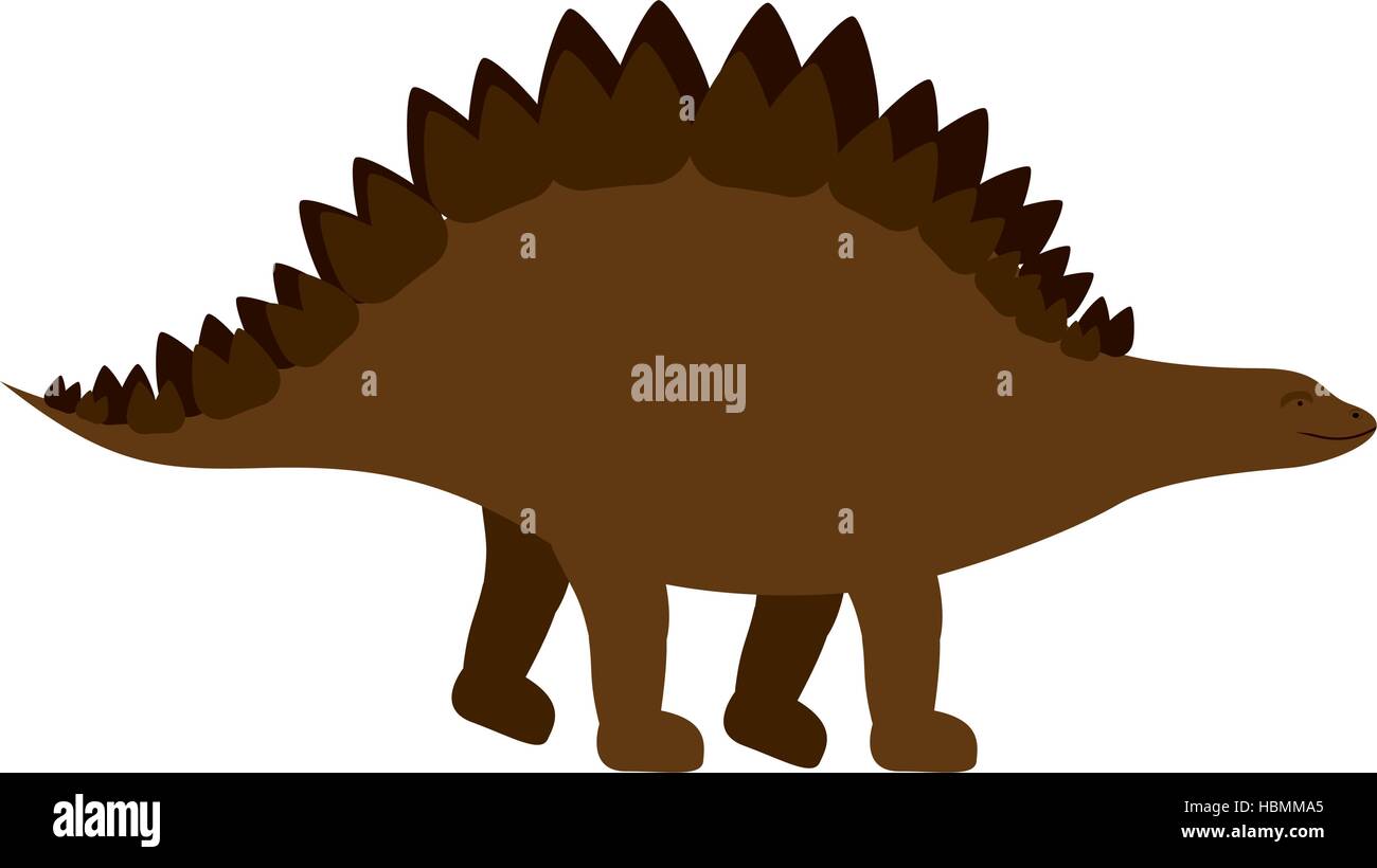 colorful cartoon with dinosaur stegosaurus vector illustration Stock ...