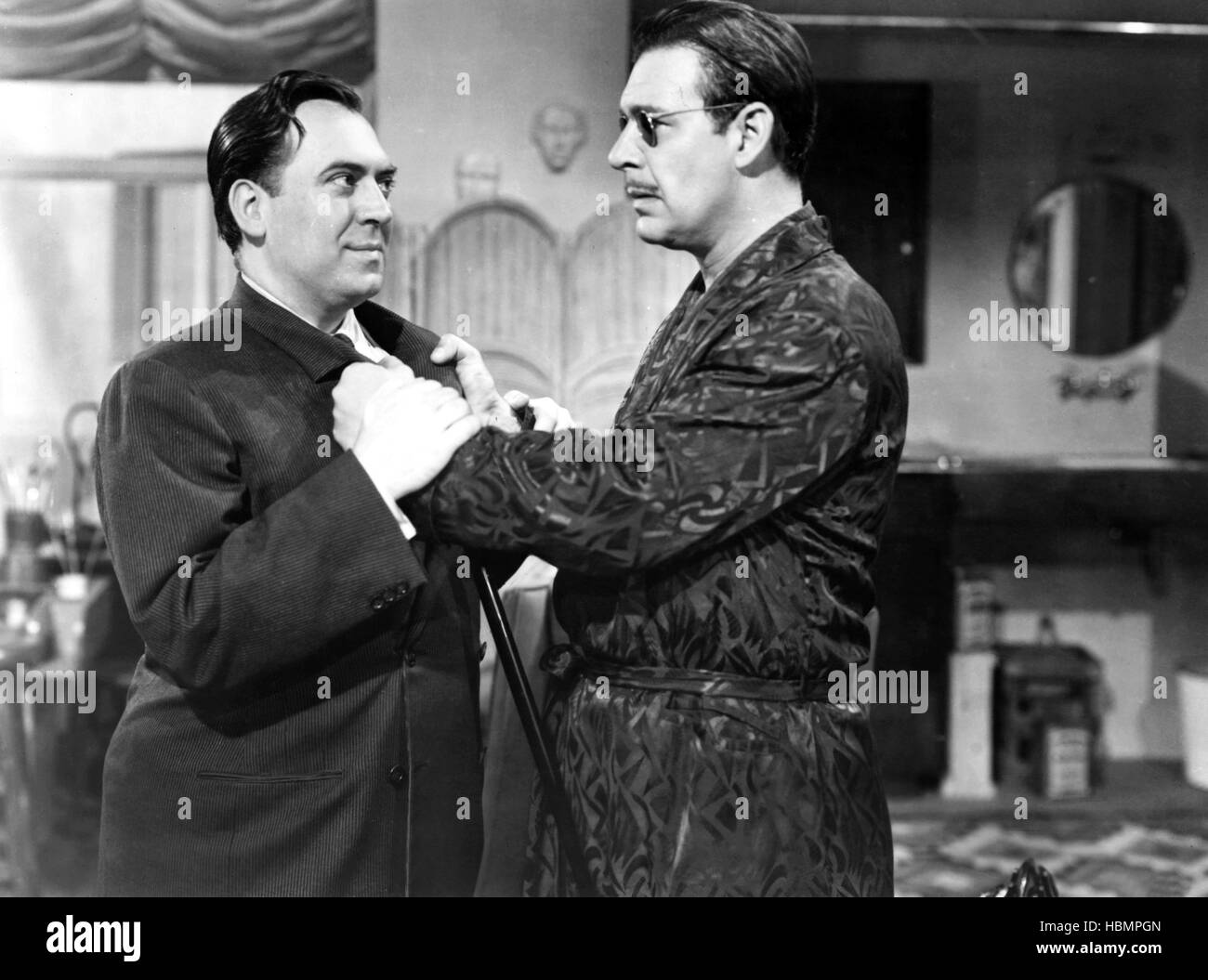 DEAD MAN'S EYES, from left, Thomas Gomez, Lon Chaney, Jr., 1944 Stock